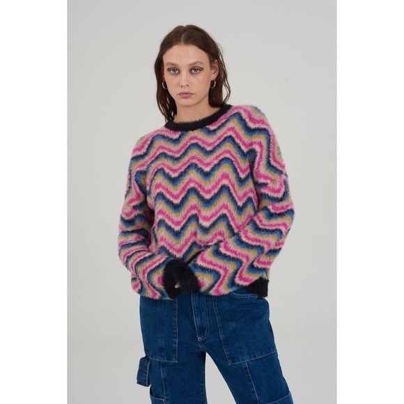 THE Ragged Priest Fluffy Knitted Sonic Jumper Sweater Sz S - Picture 7 of 12